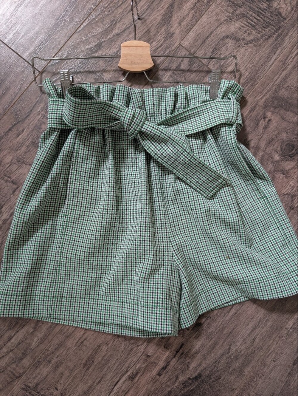 Wilfred Gingham Check Paperbag Shorts Size 8